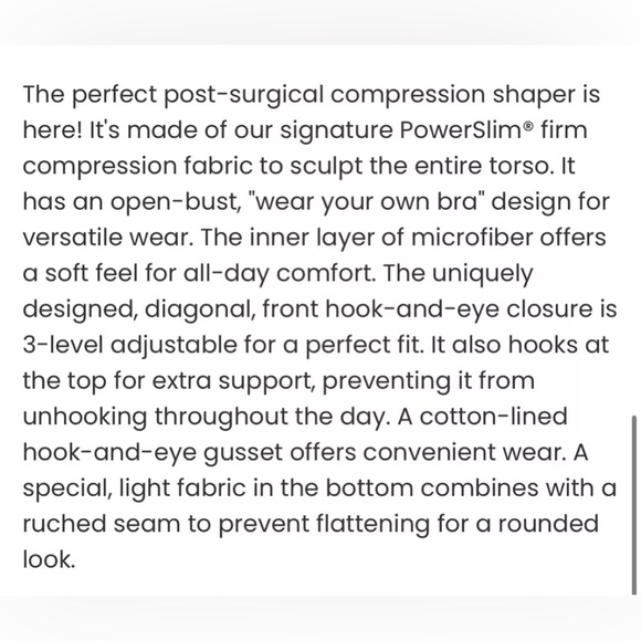 LEONISA 018513 CLASSIC BOTTOM FIRM BODY SHAPER DIAGONAL HOOK-AND-EYE Black NWT - Picture 9 of 12